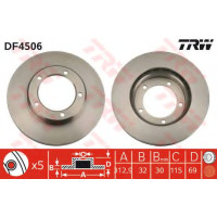 Гальмівний диск TRW DF4506