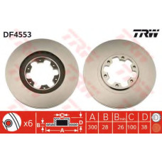 Гальмівний диск TRW DF4553