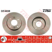 Гальмівний диск TRW DF4698