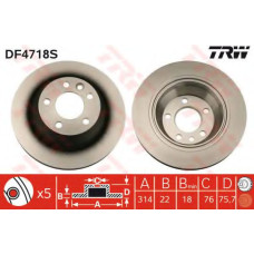 Гальмівний диск TRW DF4718S