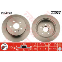 Гальмівний диск TRW DF4728