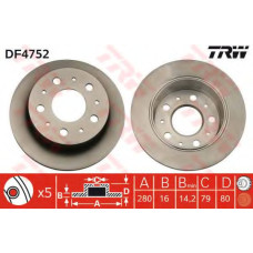 Гальмівний диск TRW DF4752