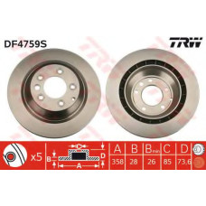 Гальмівний диск TRW DF4759S