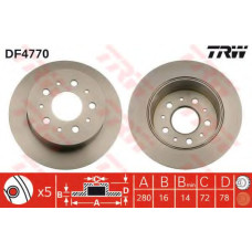 Гальмівний диск TRW DF4770