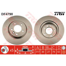 Гальмівний диск TRW DF4790