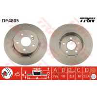 Гальмівний диск TRW DF4805