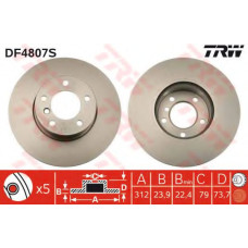 Гальмівний диск TRW DF4807S