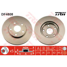 Гальмівний диск TRW DF4808