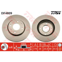 Гальмівний диск TRW DF4809