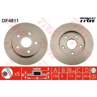 Гальмівний диск TRW DF4811