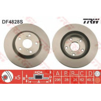 Гальмівний диск TRW DF4828S