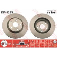 Гальмівний диск TRW DF4828S