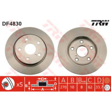 Гальмівний диск TRW DF4830