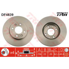 Гальмівний диск TRW DF4839