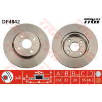 Гальмівний диск TRW DF4842