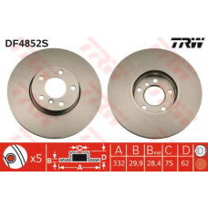 Гальмівний диск TRW DF4852S