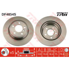 Гальмівний диск TRW DF4854S