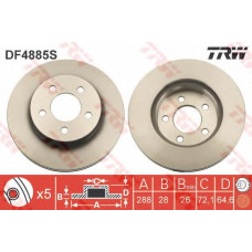 Гальмівний диск TRW DF4885S