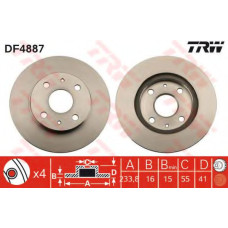 Гальмівний диск TRW DF4887