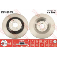 Гальмівний диск TRW DF4893S
