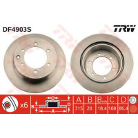 Гальмівний диск TRW DF4903S