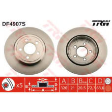 Гальмівний диск TRW DF4907S