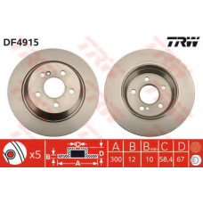 Гальмівний диск TRW DF4915