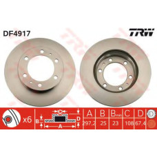 Гальмівний диск TRW DF4917