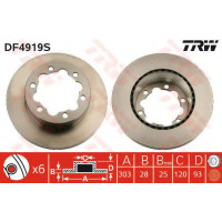 Гальмівний диск TRW DF4919S