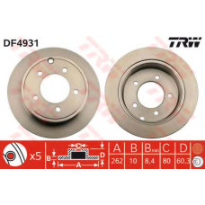 Гальмівний диск TRW DF4931