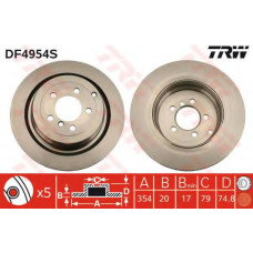 Гальмівний диск TRW DF4954S