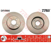 Гальмівний диск TRW DF4966