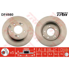 Гальмівний диск TRW DF4980