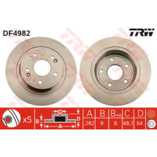 Гальмівний диск TRW DF4982