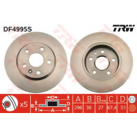 Гальмівний диск TRW DF4995S