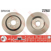 Гальмівний диск TRW DF6136
