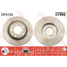 Гальмівний диск TRW DF6137