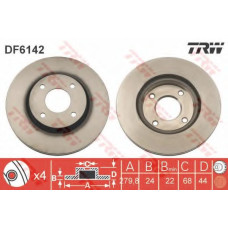 Гальмівний диск TRW DF6143S