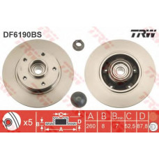 Гальмівний диск TRW DF6191S