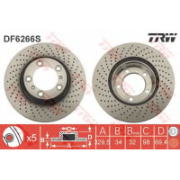 Гальмівний диск TRW DF6268