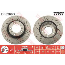 Гальмівний диск TRW DF6268