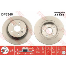 Гальмівний диск TRW DF6342