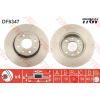 Гальмівний диск TRW DF6351