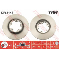 Гальмівний диск TRW DF6522