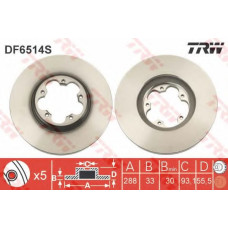 Гальмівний диск TRW DF6522