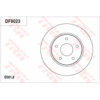 Гальмівний диск TRW DF8053