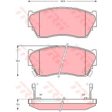 Комплект гальмівних колодок, дискове гальмо TRW GDB1022