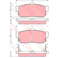 Комплект гальмівних колодок, дискове гальмо TRW GDB1024
