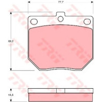 Комплект гальмівних колодок, дискове гальмо TRW GDB1027