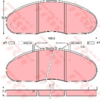 Комплект гальмівних колодок, дискове гальмо TRW GDB1092